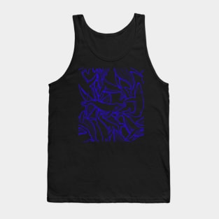 Humpback Whale Blue Linework All Over Print Tank Top